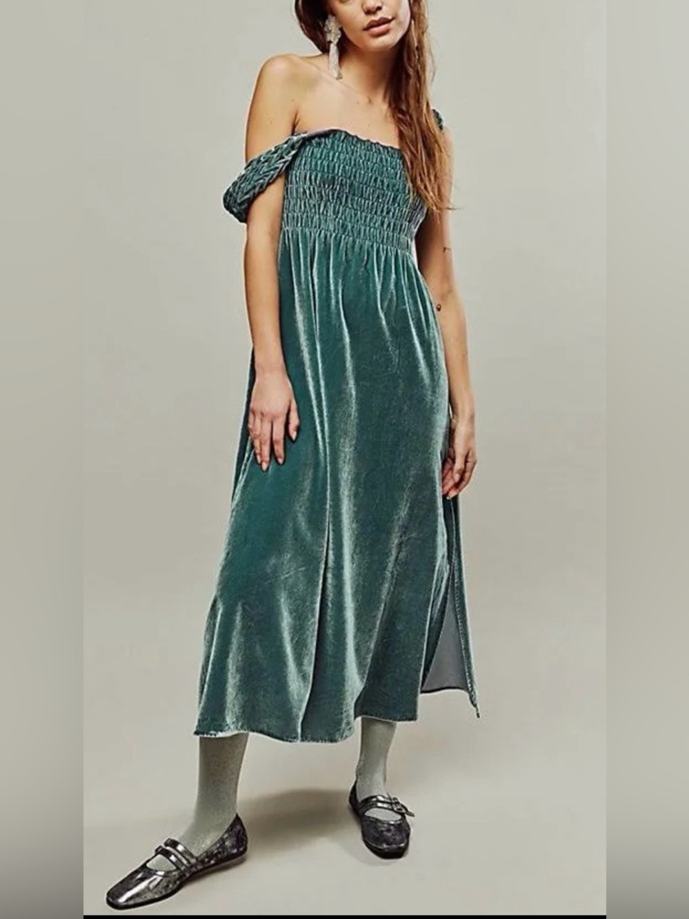 Free People Camille Midi Dress Velvet Smocked
Boho Sapphire Women’s Size: XS